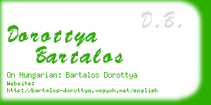 dorottya bartalos business card